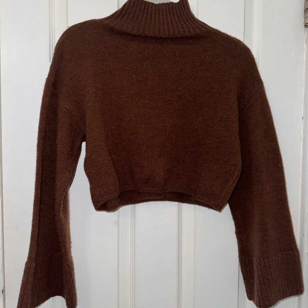 SHEIN medium brown cropped sweater